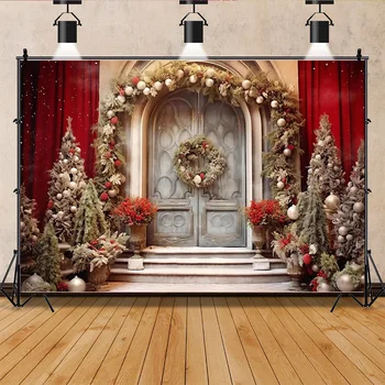 Рождественские фоны для фотосъемки SHENGYONGBAO Happy Magic В канун Рождества, Новогодний Конфетный камин, Студийный фон, реквизит JD-07