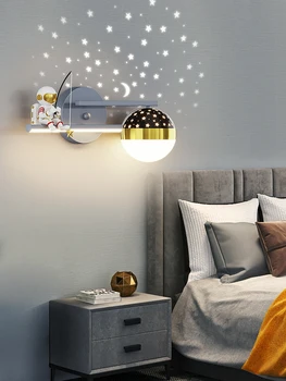 Интернет-знаменитость Роскошная настенная лампа Прикроватная лампа для спальни Минималистичная Современная стена для телевизора в гостиной