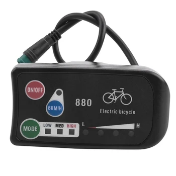 Электрический Велосипедный Дисплей 36V 48V Ebike Ligent Панель Управления ЖК-Дисплей LED880 Водонепроницаемый Контроллер Для KT