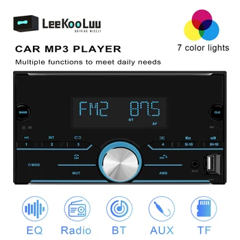 LeeKooLuu 2Din Автомобильный Радиоприемник Стерео Пульт Дистанционного Управления Bluetooth Аудио Музыка Универсальный Автомобильный MP3-плеер 2 Din USB/SD/AUX-IN Для Nissan VW