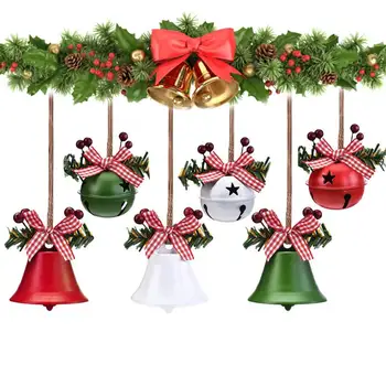 Большие рождественские колокольчики Украшения для рождественской елки Белые Красные Зеленые колокольчики для Рождественской елки Подарки для вечеринок Праздник